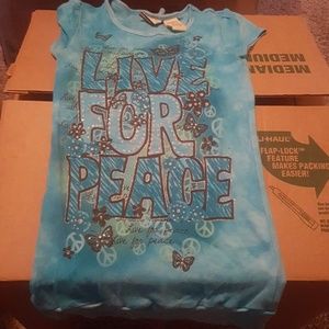 Girls "Live For Peace" t-shirt